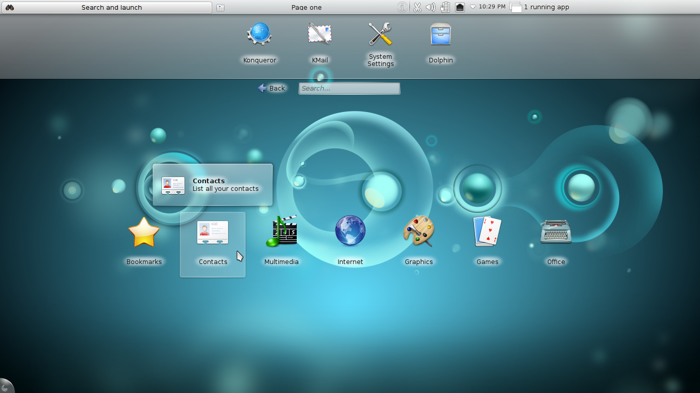 KDE Plasma Netbook WOrkspace